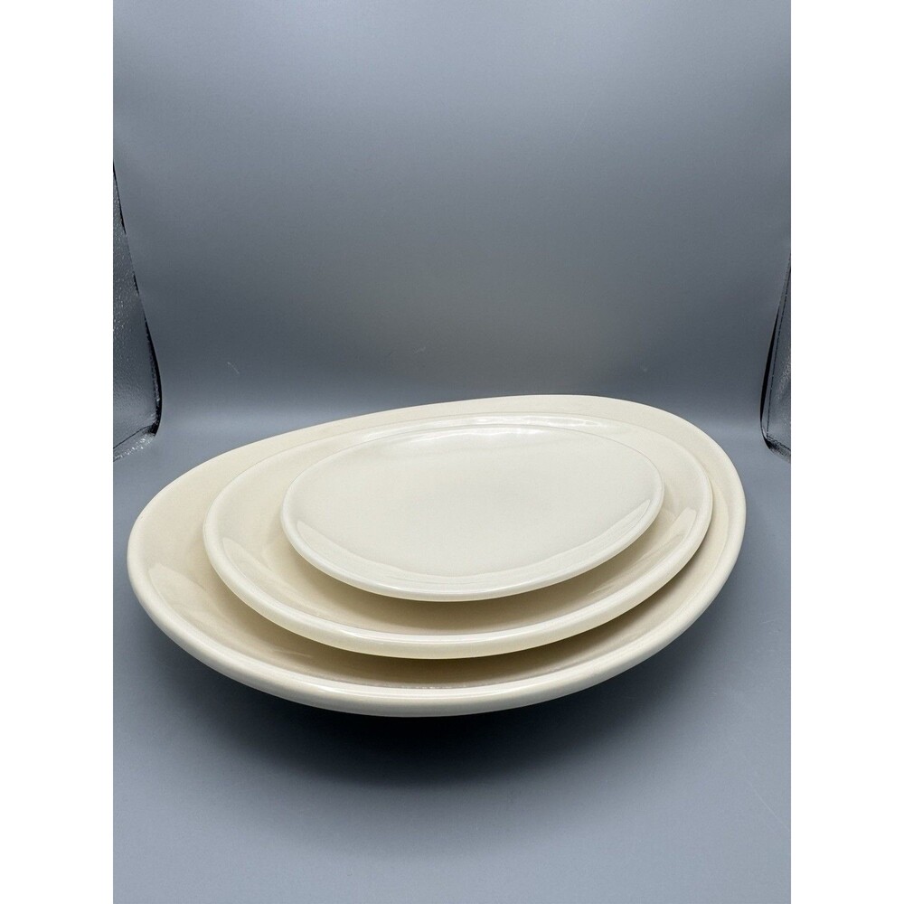 Nigella Lawson Sebastian Conran Living Kitchen 3 Stoneware Serving Platters Set